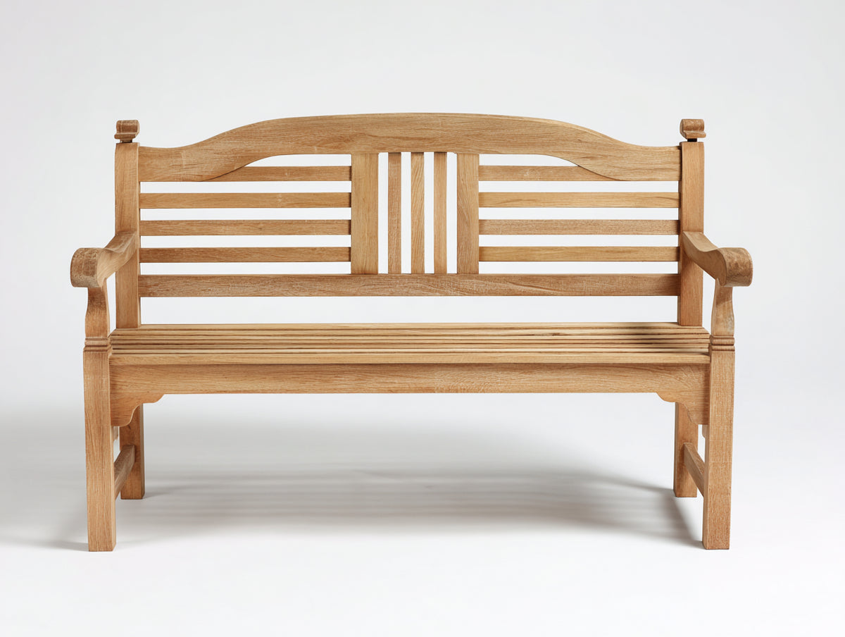 Gartenbank Holz 150x60x90 cm - Naturholz - klassisches Design für den Garten