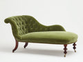Chaiselongue aus Samt 180 x 75 x 85 cm - Olivgrün - Klassisches Design für Wohnzimmer und Lounge