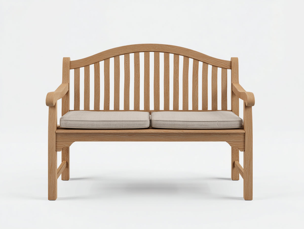 Gartenbank aus Holz 160 x 65 x 90 cm - Naturholzfarben - Klassisches Design für Garten und Terrasse