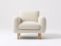 Sessel Boucle Sessel 85x80x80 cm - Weiß Natur - Modernes Design