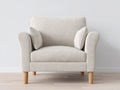 Sessel aus Bouclé Stoff 80 x 75 x 85 cm - Beige - Modernes Design für Wohnzimmer