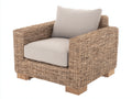 Polyrattan Gartensessel 90x85x75 cm - Geflecht Natur - Moderner Outdoor Stil