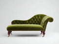 Chaiselongue Samtstoff 180x85x80 cm - Olivgrün - klassisches Design für das Wohnzimmer