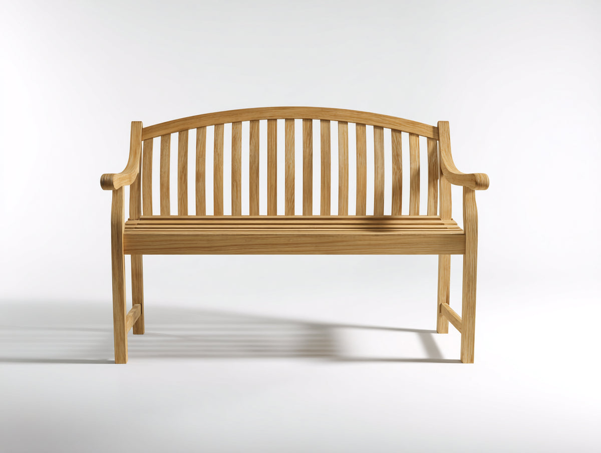 Gartenbank aus Holz 150 x 60 x 90 cm - Naturholz - Klassisches Design für Garten und Terrasse