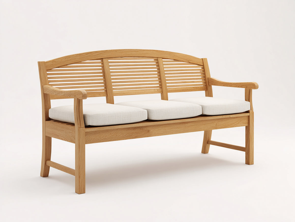 Gartenbank Holz 180x65x90 cm - Naturholz - klassisches Design für den Garten