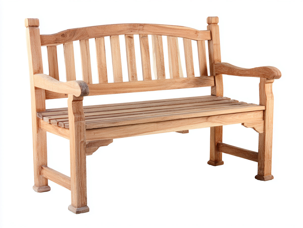Gartenbank Teakholz Bank 150x60x90 cm - Natur - Klassisches Design