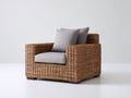 Polyrattan Gartensessel 90 x 85 x 75 cm - Braun - Moderner Outdoor Sessel für Garten und Terrasse