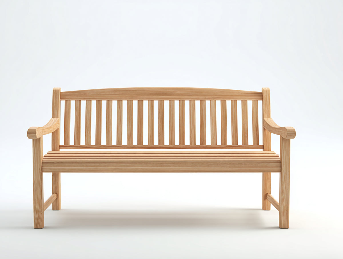 Gartenbank Holz 160x60x90 cm - Naturholz - klassisches Design für den Garten