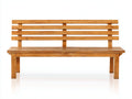 Gartenbank aus Holz 150 x 55 x 88 cm - Naturbraun - Geradliniges Latten-Design ohne Armlehnen